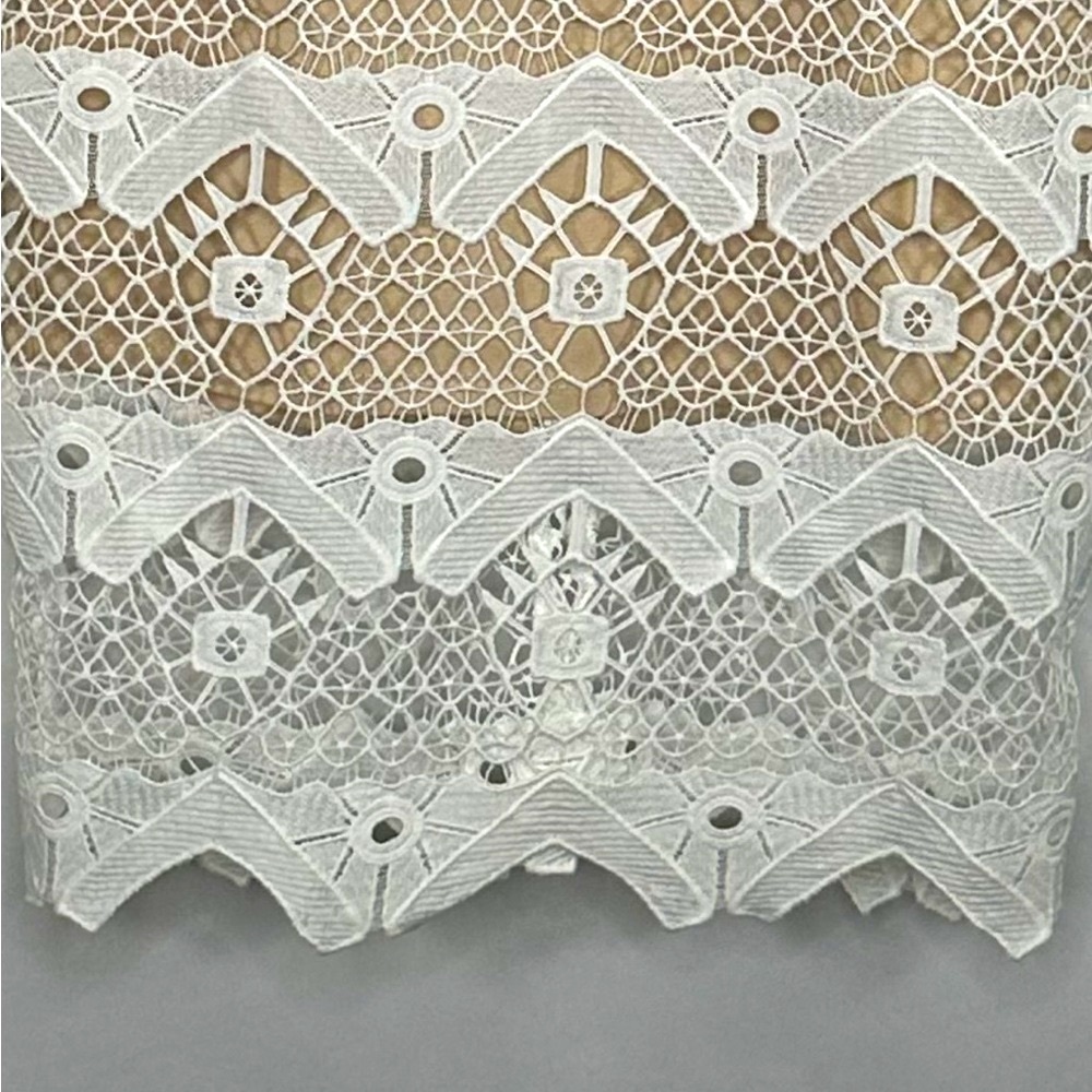 Lulu’s Sway NWT Away Dress White Crocheted Lace Adjustable Straps Engagement SzS - Picture 8 of 9